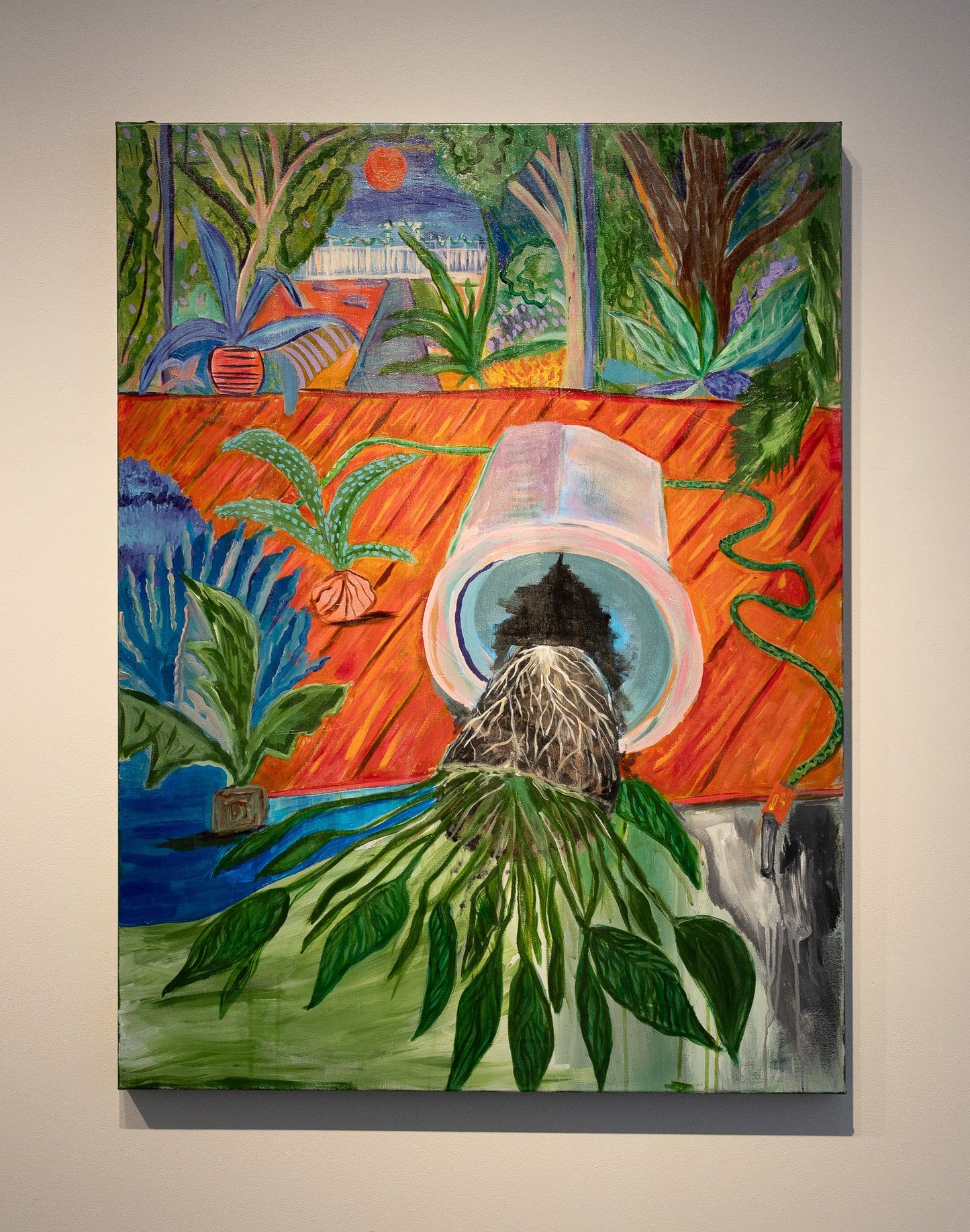 Kick the Pot, 2025, acrylic on canvas, 76 x 100cm