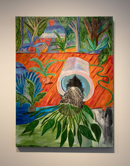 Kick the Pot, 2025, acrylic on canvas, 76 x 100cm