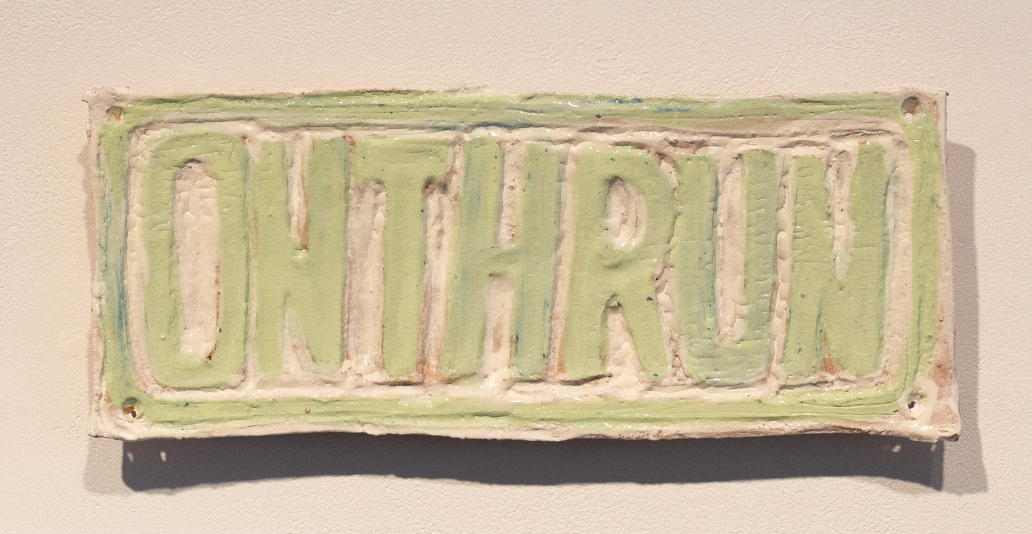 ONTHERUN, 2025, ceramic, 30 x 12cm
