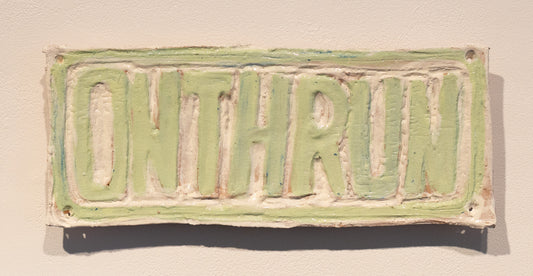 ONTHERUN, 2025, ceramic, 30 x 12cm