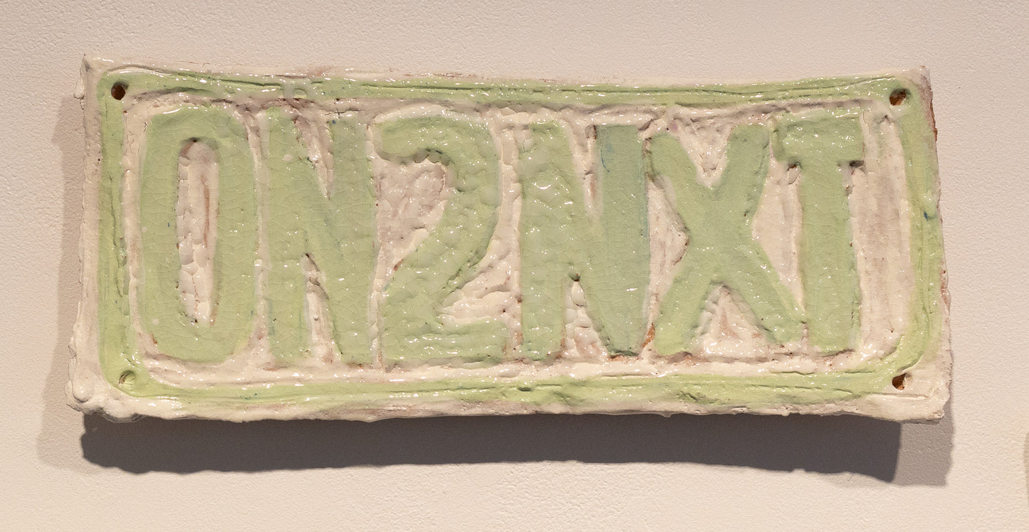 ON2NEXT, 2025, ceramic, 30 x 12cm