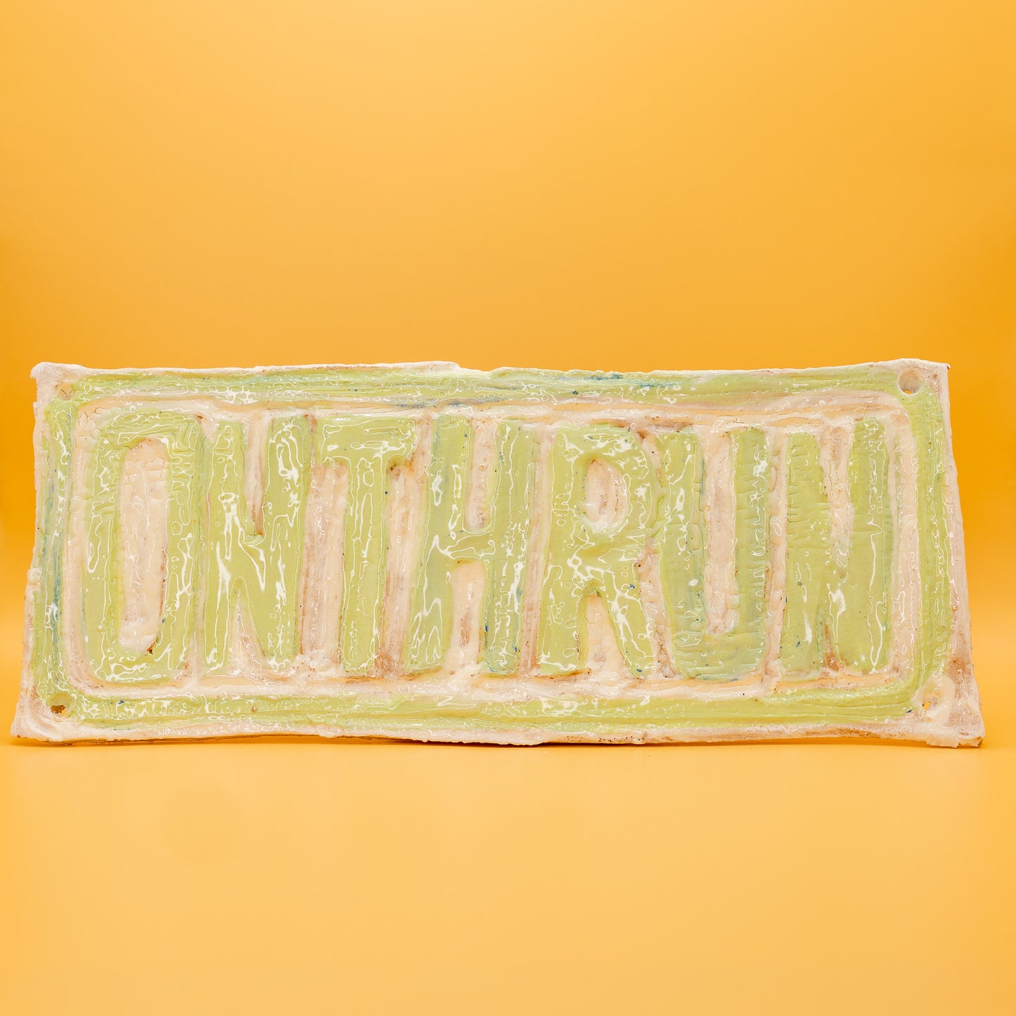 ONTHERUN, 2025, ceramic, 30 x 12cm