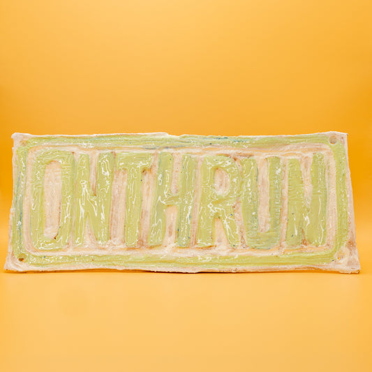 ONTHERUN, 2025, ceramic, 30 x 12cm